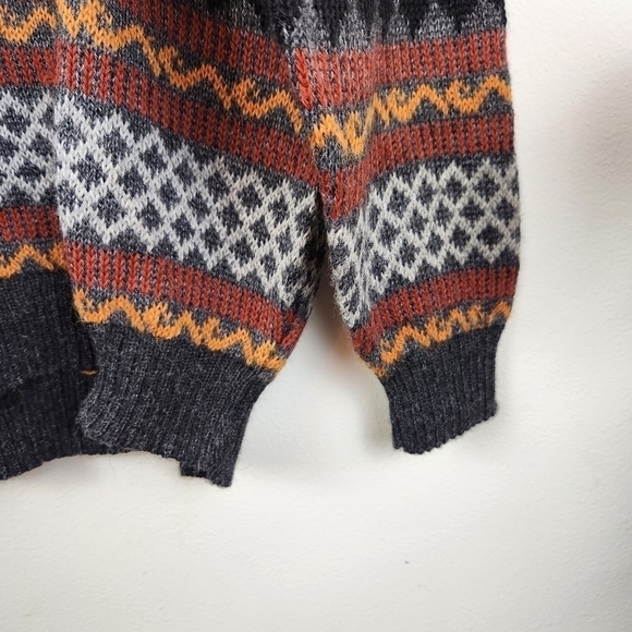 Alpaca connection Peru Pullover Sweater Size Large unisex grandpa Alpaca Blend - Picture 3 of 5